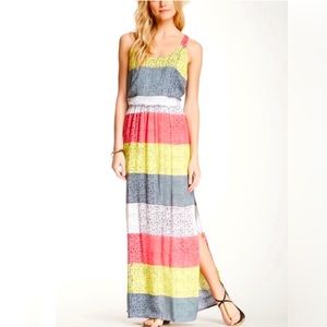 Splendid Color Block Maxi Dess
